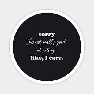 Funny Typographic Design Magnet